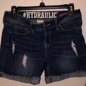 Juniors Jean Shorts W/ Rips